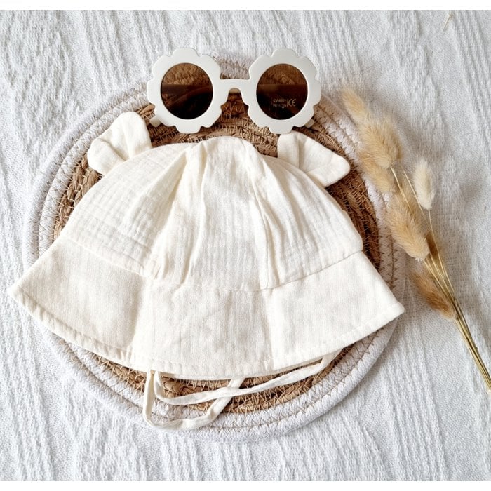 Hydrofiele zonnehoed voor baby - Beige