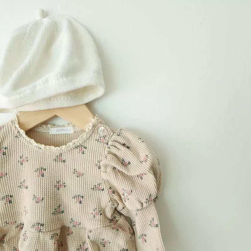Gewafelde Bloemen bodysuit