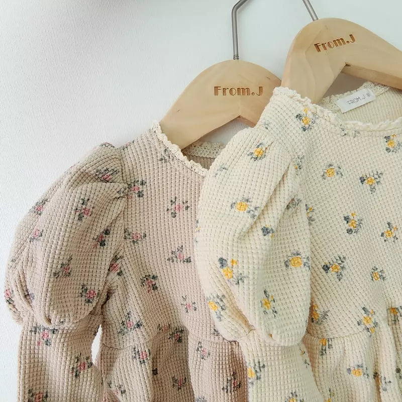 Gewafelde Bloemen bodysuit