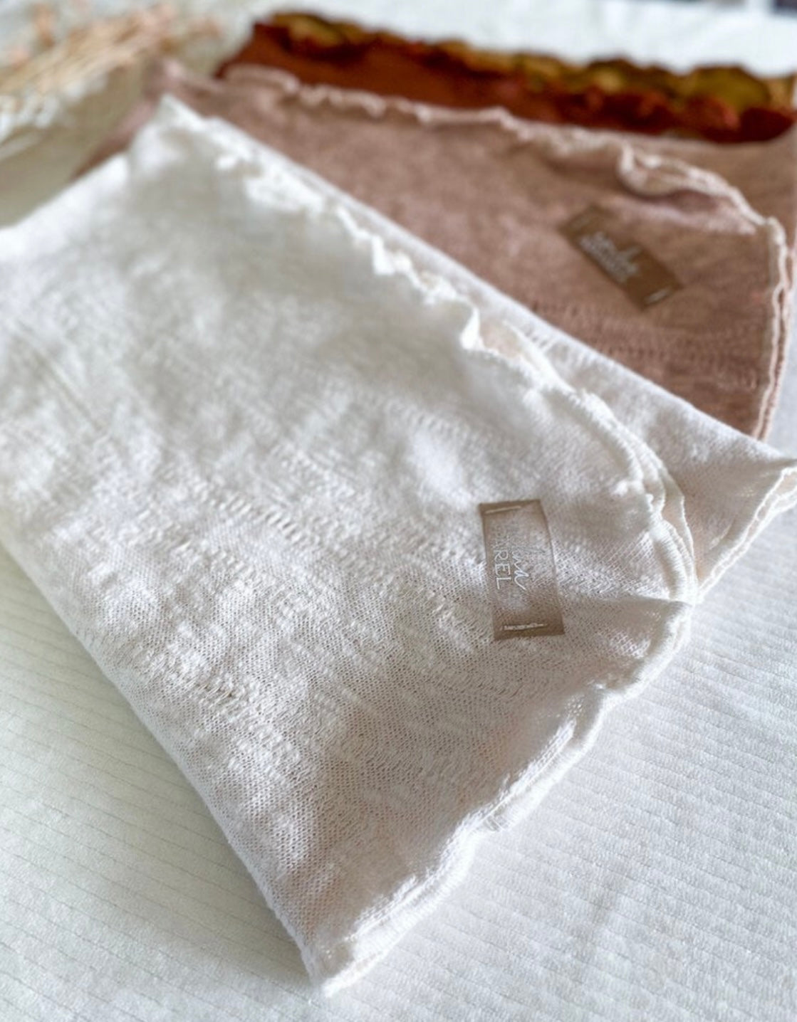 Biologisch gebreid baby swaddle