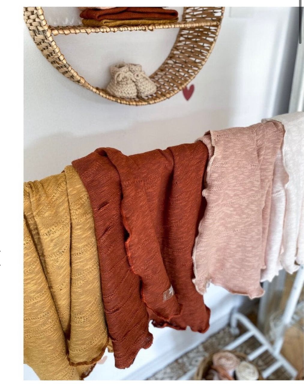 Biologisch gebreid baby swaddle