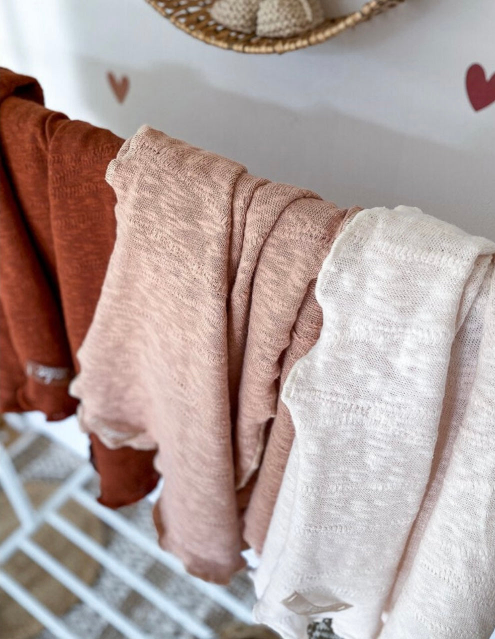 Biologisch gebreid baby swaddle