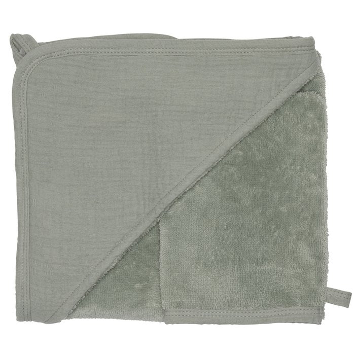 Bamboezachte bad cape met washandje *gepersonaliseerd*