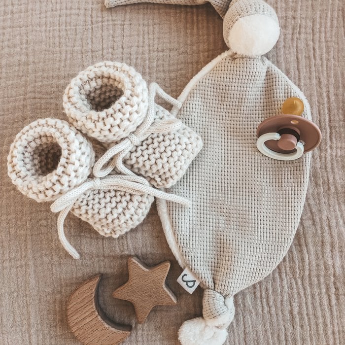 Baby slofjes wol/gebreid