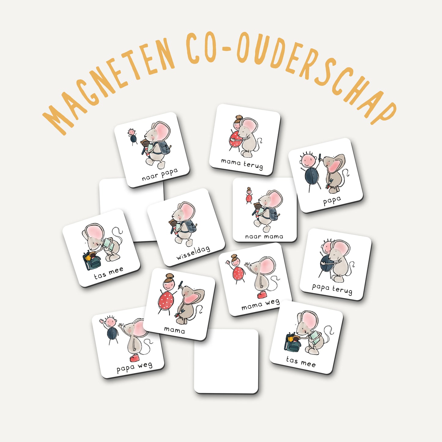 Magneten Co-ouderschap - Thuis bij Muis