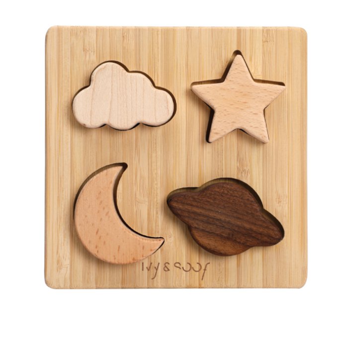 Houten duurzame babypuzzel