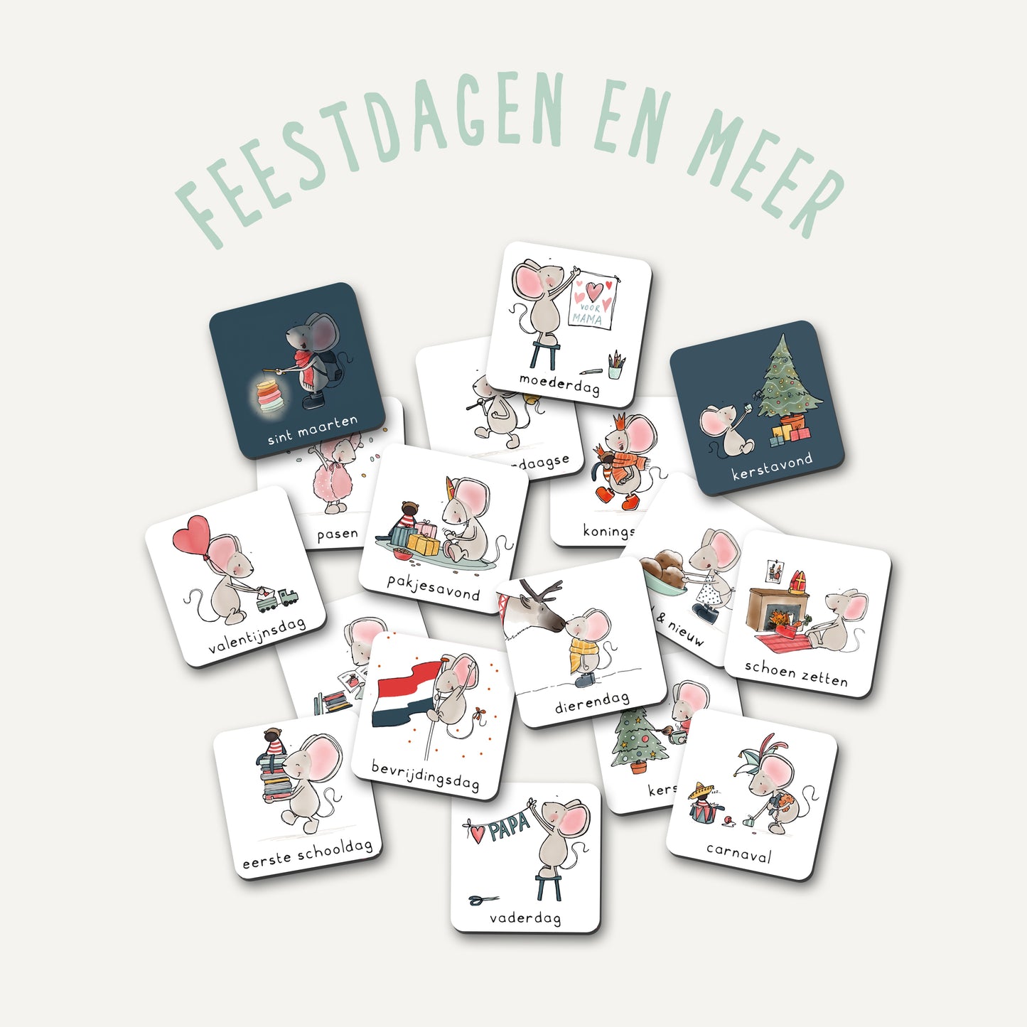 Feestdagen Magneten - Thuis bij Muis