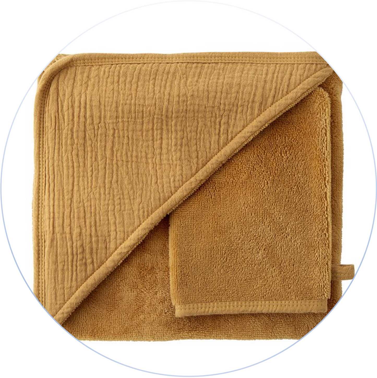 Bamboezachte bad cape met washandje *gepersonaliseerd*