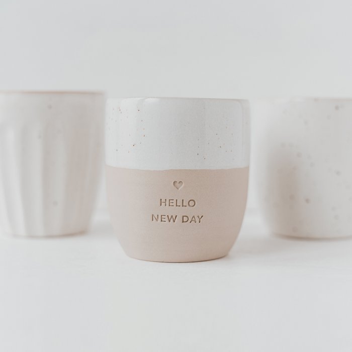 Beker *Hello New Day* mok