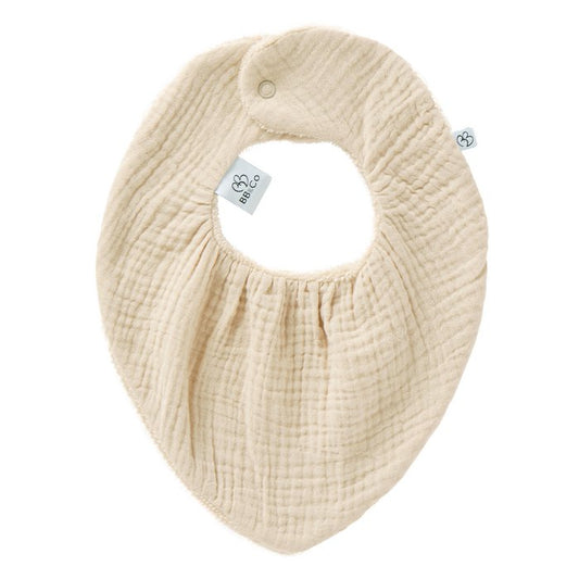 Omkeerbaar bamboe bandana slabbetje / biscuit katoenen gaas